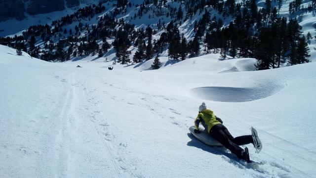 Descente en airboard sur les pistes de La Pierre Saint-Martin