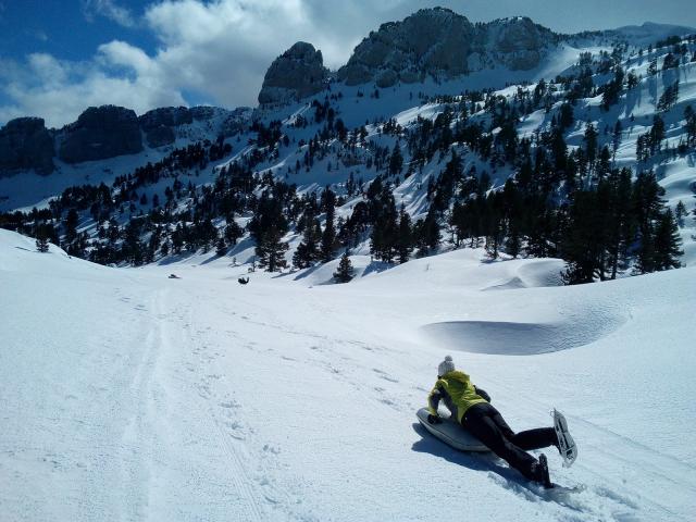 Descente en airboard sur les pistes de La Pierre Saint-Martin