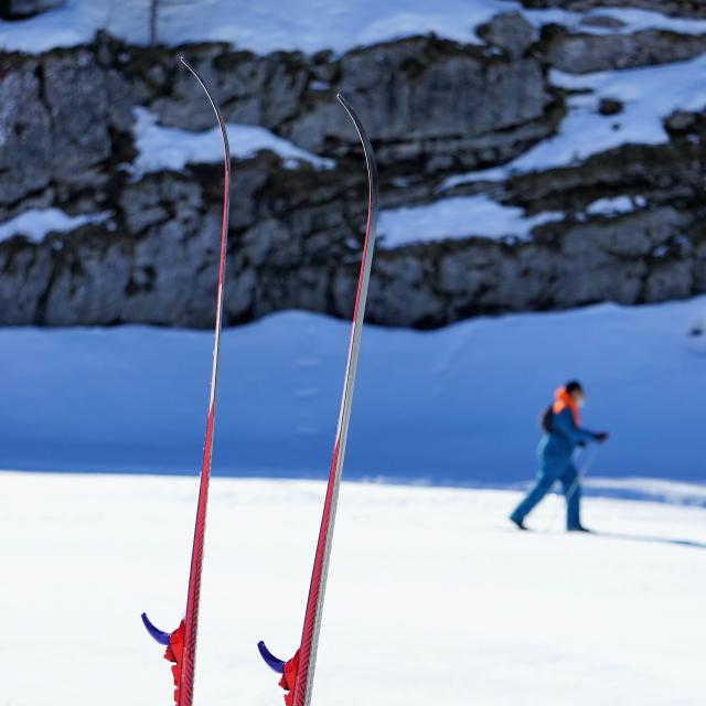 pause ski de fond a l'espace nordique de la Pierre Saint-Martin