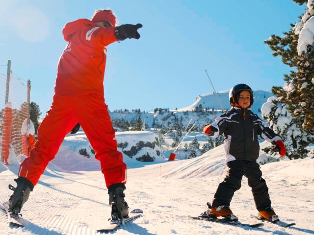 Apprentissage avec l'ESF de La Pierre Saint-Martin (Béarn, Pyrénées)